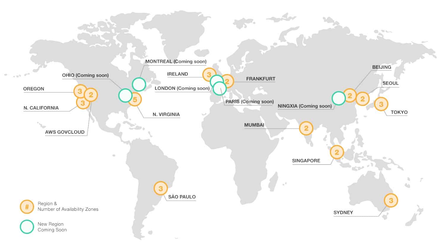 aws global infrastructure map