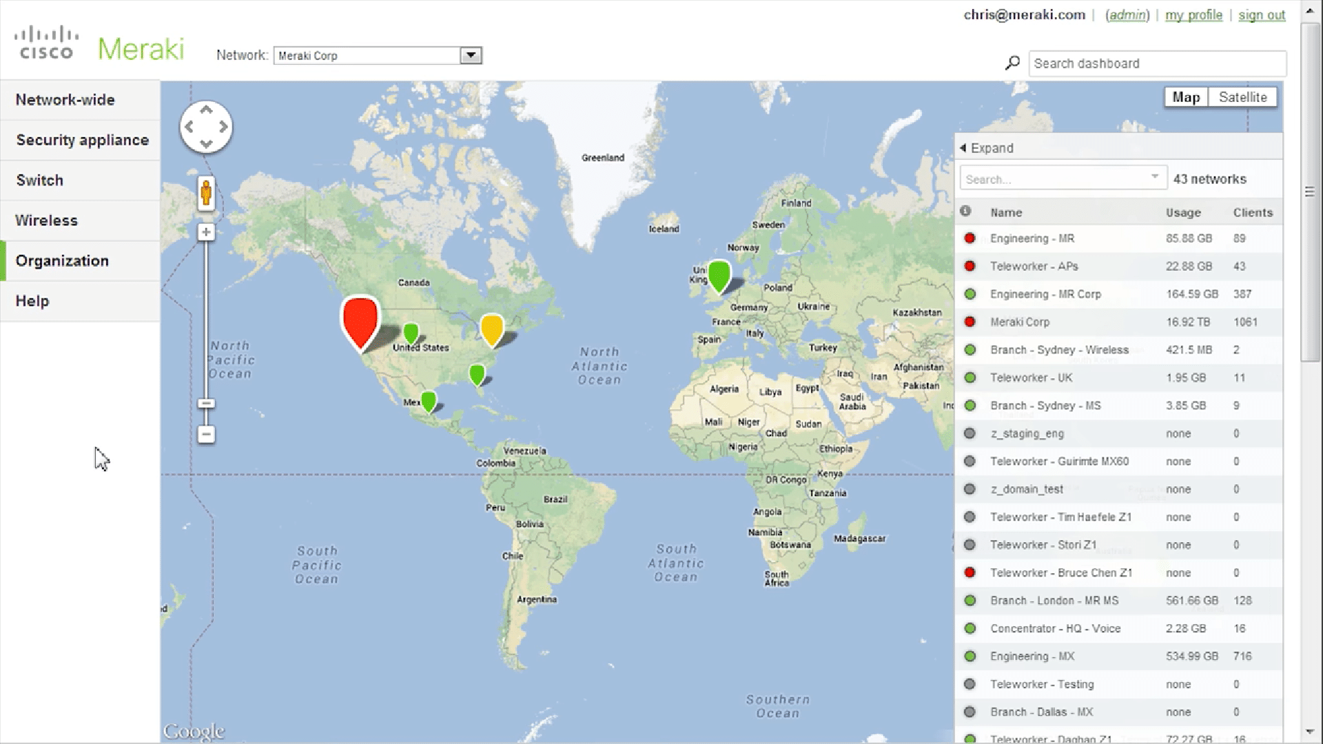 cisco meraki wifi dashboard