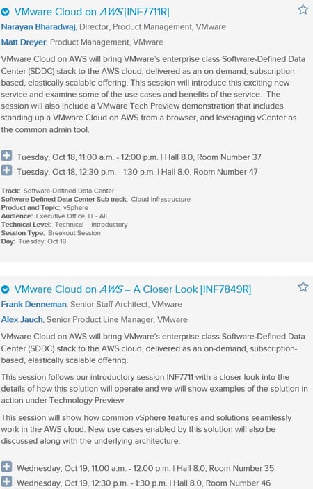vmware 2016 europe schedule