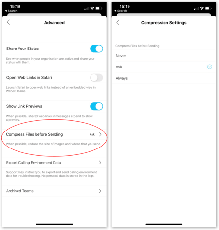august webex teams update compress files