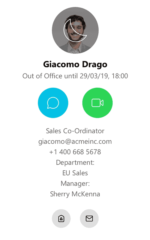 webex teams update contact card
