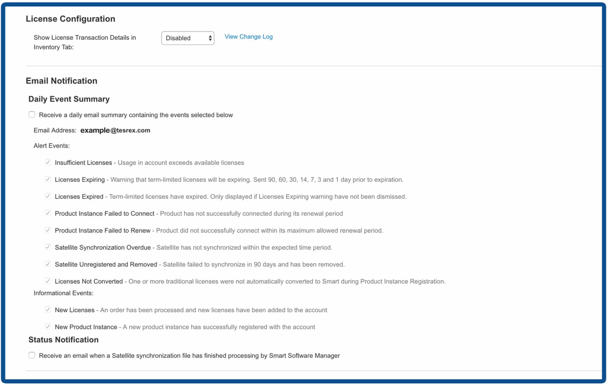 cisco smart accounts notifications