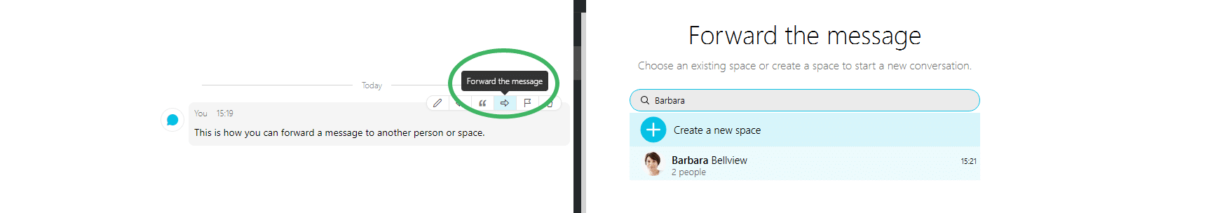 webex teams update message forwarding