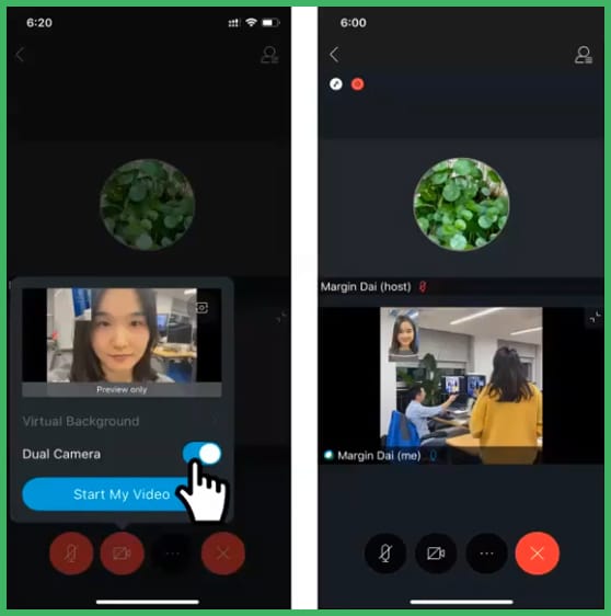 Webex meetings 39.10 dual camera iphone