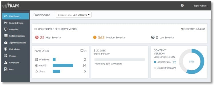 palo alto networks traps 5.0